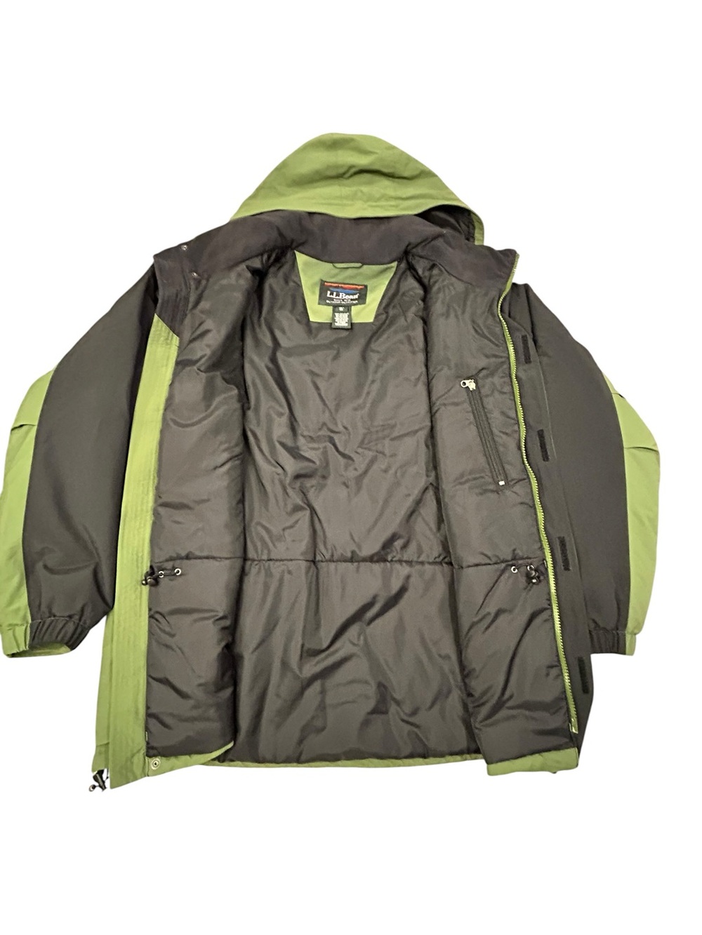 L.L. Bean Gore-Tex Waterproof Insulated Coat Men’s XL Olive Black Vintage Winter - Picture 4 of 15